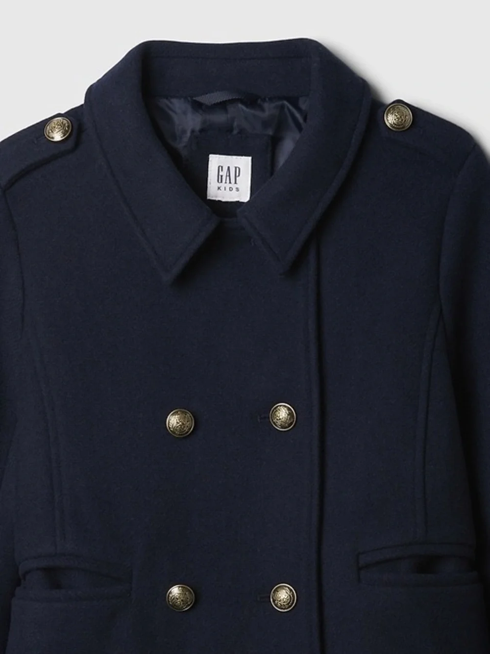 GAP Navy Double-Breasted Girls' Peacoat